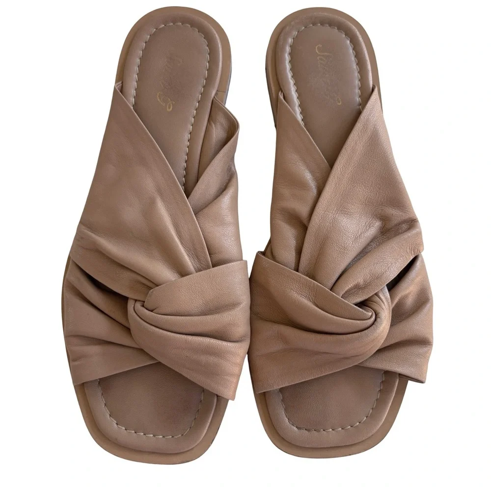 Saint G Women’s Tan Leather Sandals Sz 39